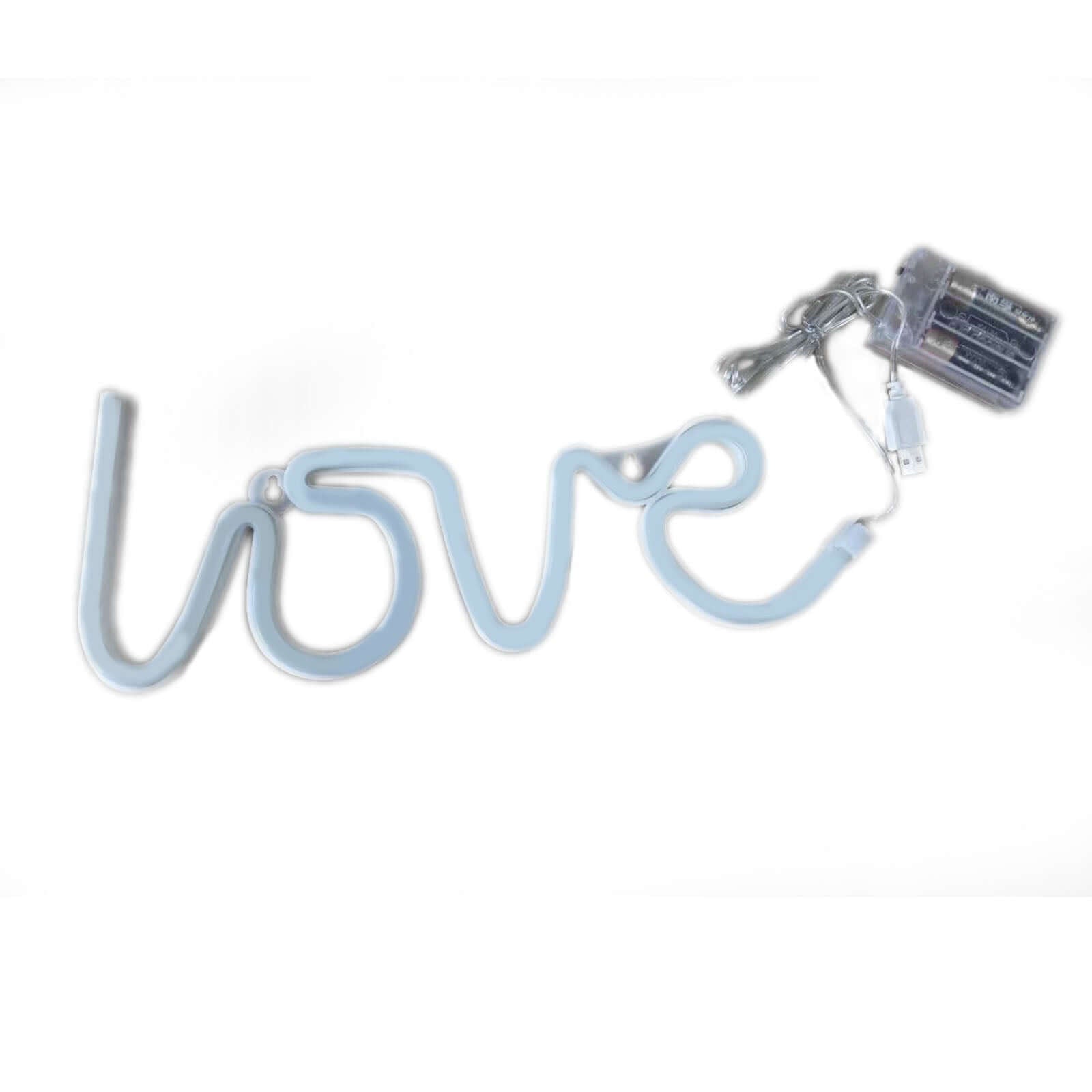 Love Neon Light Sign, LED Reusable Wall Decor Lights USB and Battery Operated 13