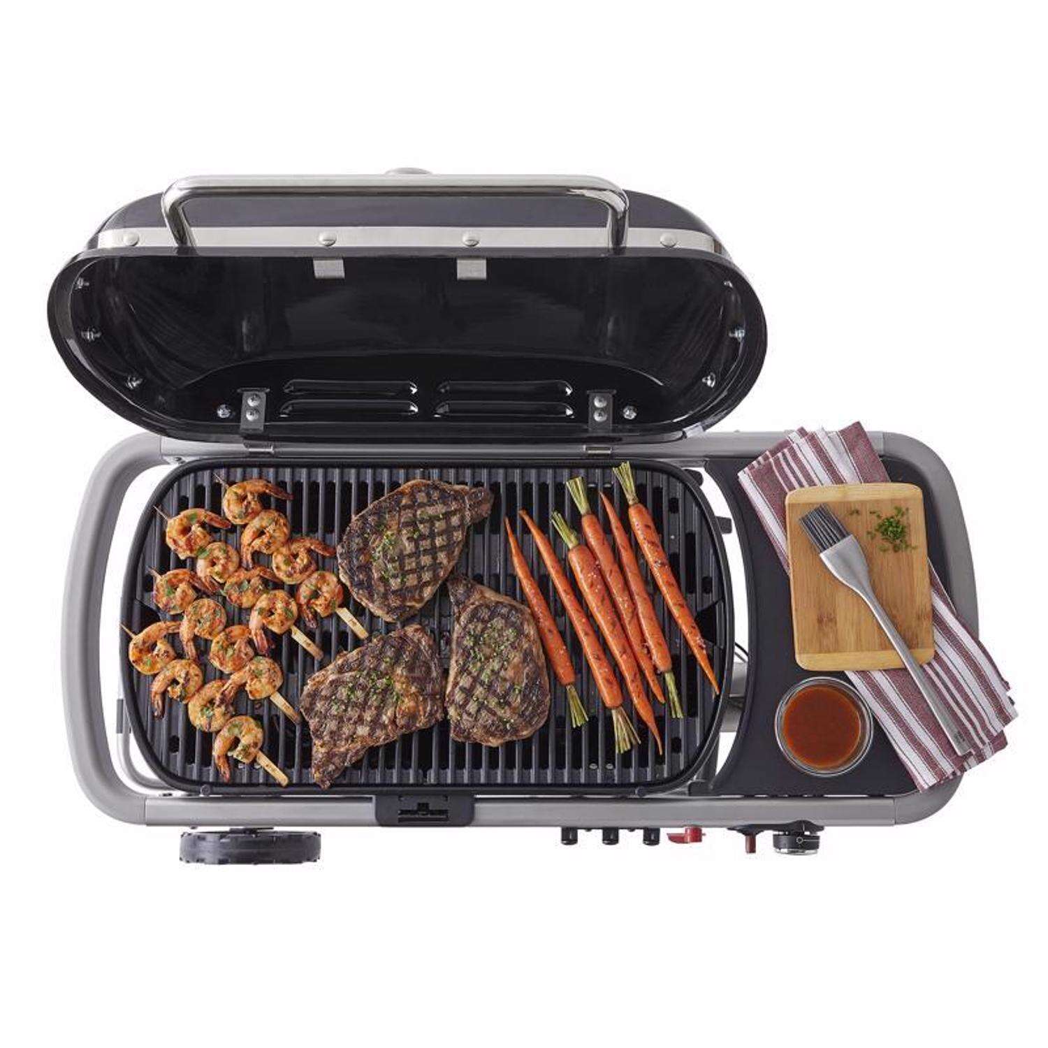 Weber Traveler 1 Burner Liquid Propane Portable Grill Black