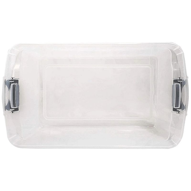 Homz 66 Qt Clear Storage Organizing Container Bin with Latching Lids (4 Pack)