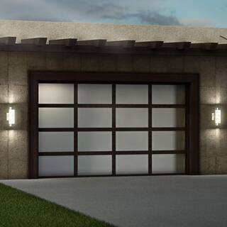 Artika Essence Stainless Steel Modern Bubble Glass Integrated LED Outdoor Hardwired Garage and Porch Light Cylinder Sconce AMP105-HDSS