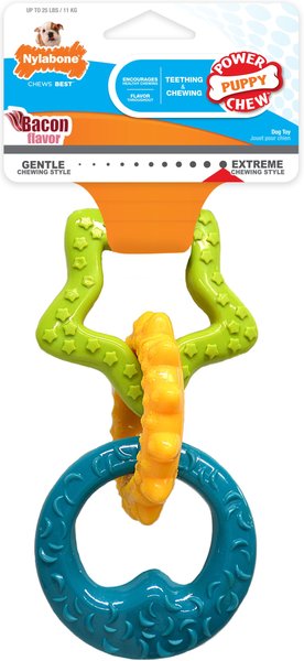 Nylabone Puppy Power Teething Rings Chew Toy， Small