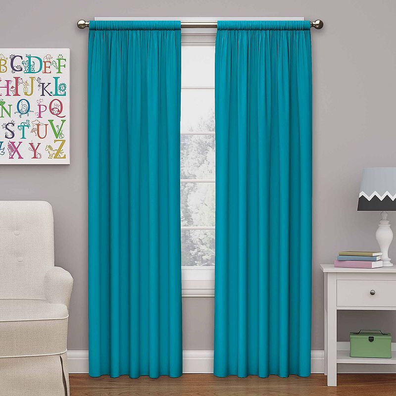 eclipse Kids Microfiber Blackout 1-Panel Window Curtain