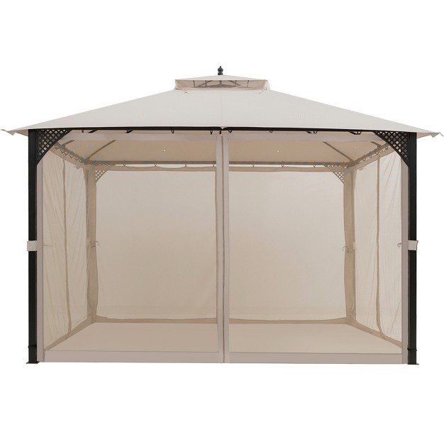 Tangkula 12 x27 X 10 x27 Octagonal Tent Outdoor Gazebo Canopy Shelter With Mosquito Netting