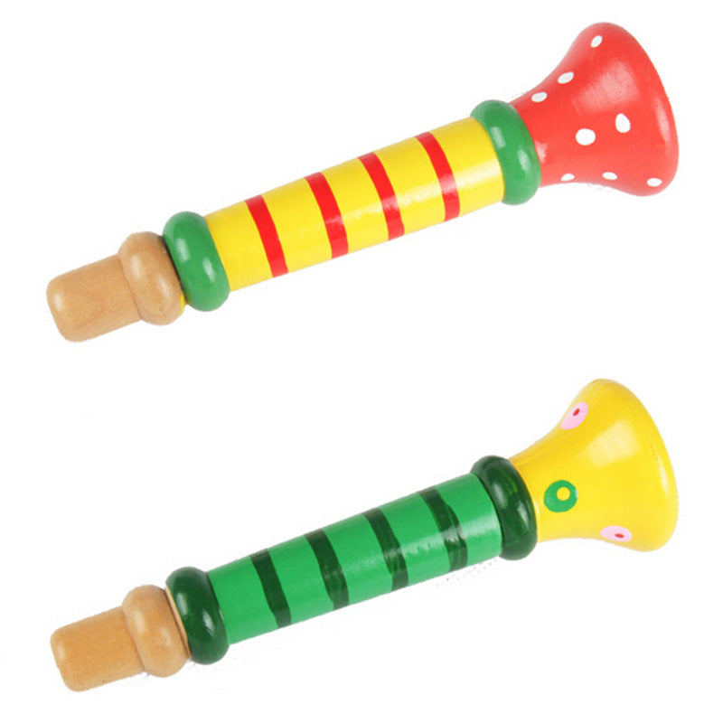 Baby Wooden Small Horn Whistle Musical Toys Gift Colorful Developmental Toy For kids and children music instrumental toys