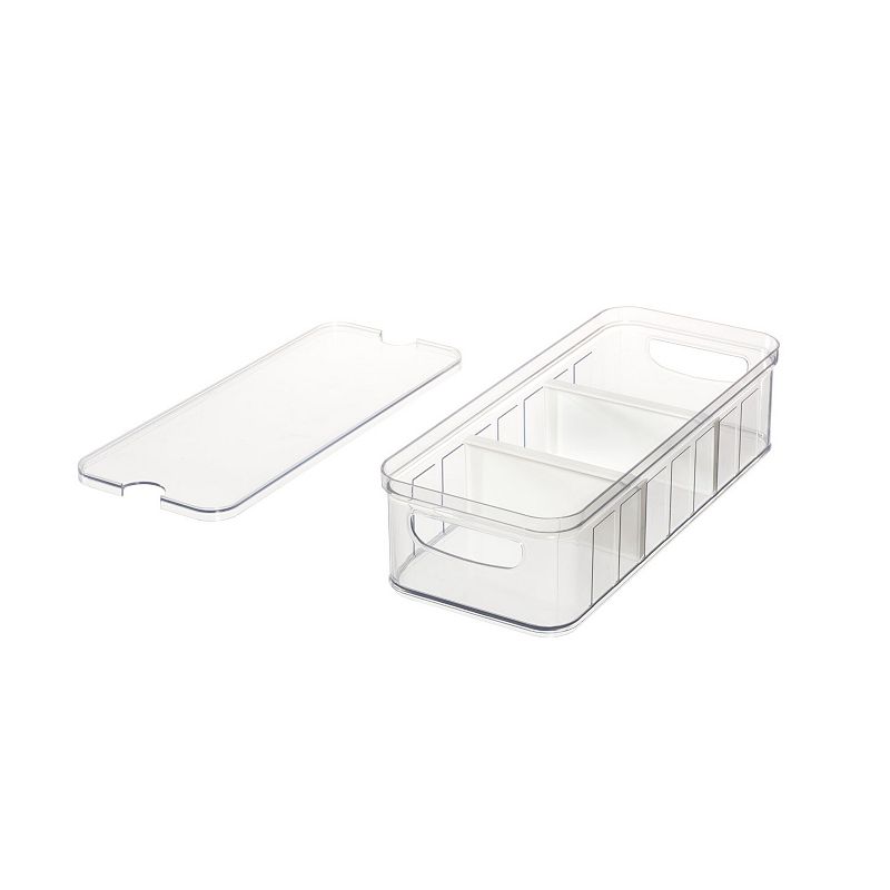 iDesign Crisp Large Divided Bin Clear