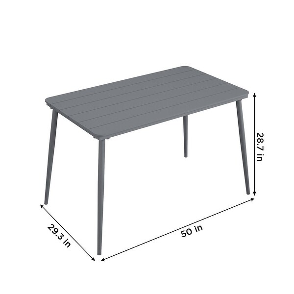 The Novogratz Poolside Gossip Collection April Rectangular Outdoor/Indoor Dining Table