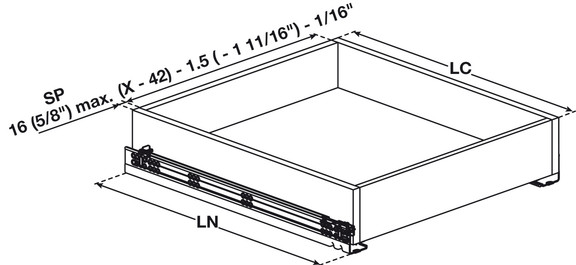 Hafele Salice F70 Push Drawer Slide  Full Extensio...