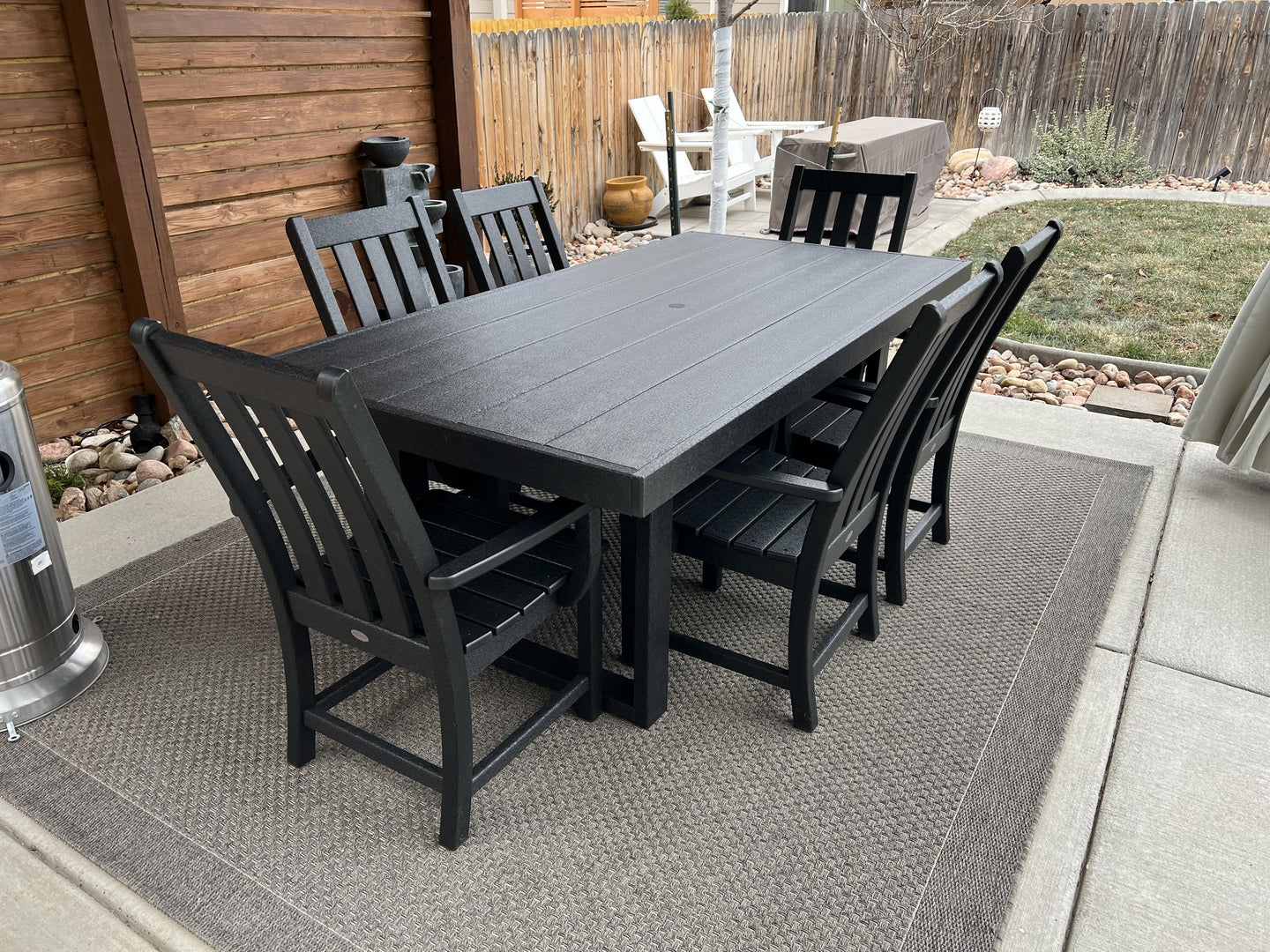 POLYWOOD Edge Outdoor Dining Table 78 x 40