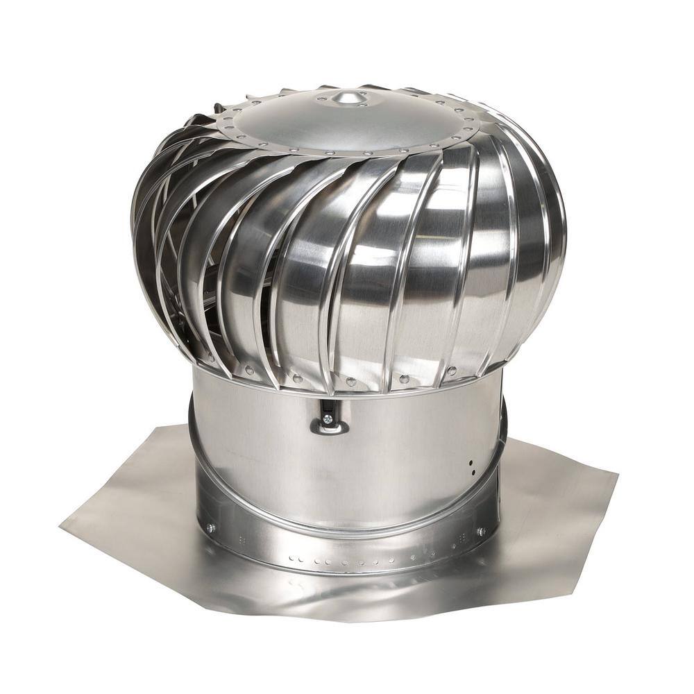 Air Vent 14 in. Mill Aluminum Internally Braced Wind Roof Turbine TIB14SML