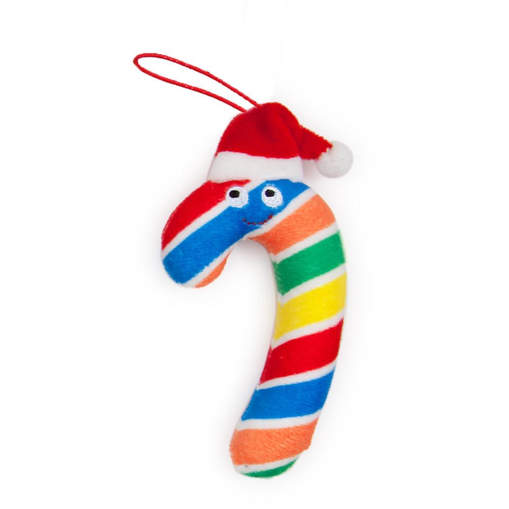 Yummy World Candy Cane Plush Ornaments 4-Pack