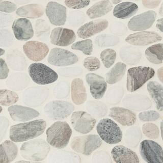 MSI Puebla Greige Pebble 11.75 in. x 11.75 in. Textured Marble Floor and Wall Tile (0.91 sq. ft.Each) PEB-PUEGREI