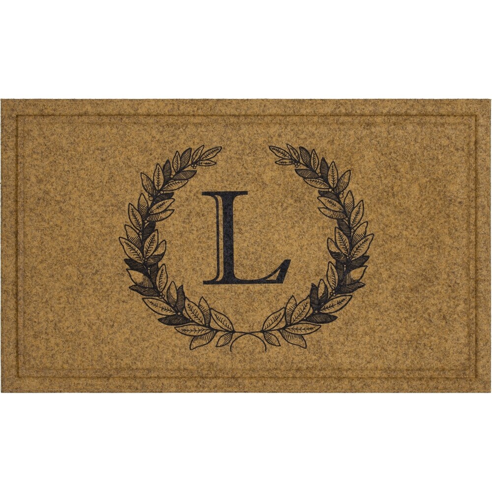 Mohawk Home Monogram Initial Faux Coir Door Mat