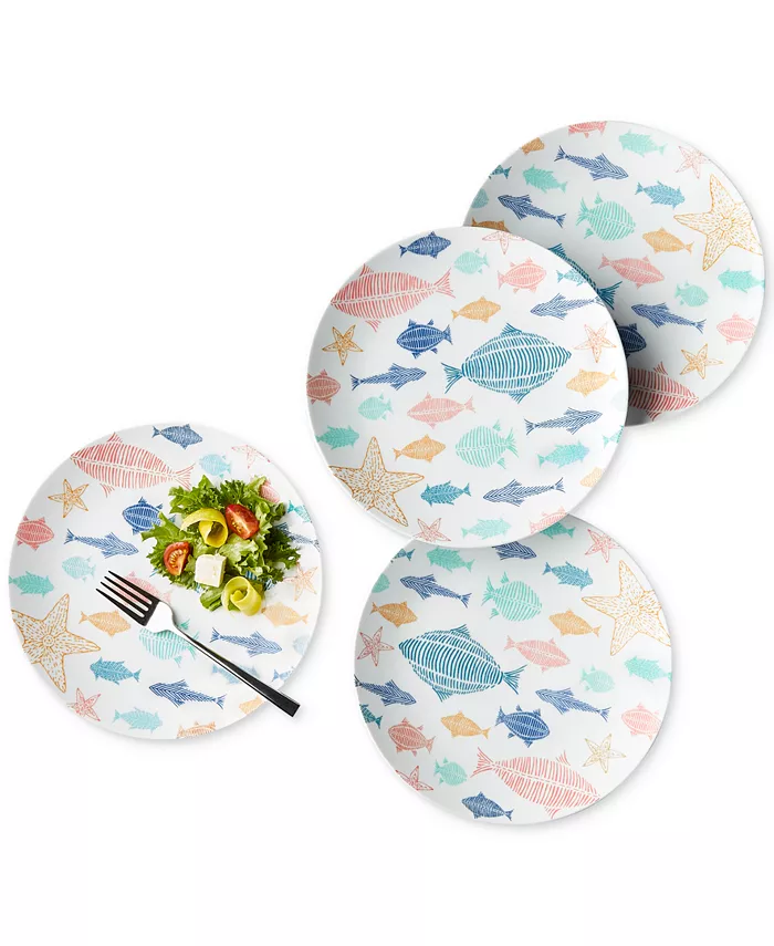 The Cellar Fish Motif Salad Plates Set of 4