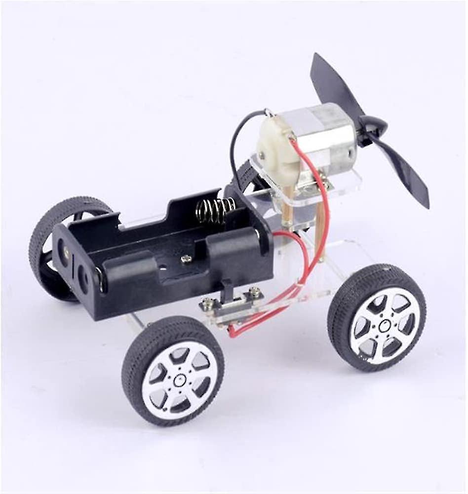 Mini Wind Car Kit 130 Motor Diy Car Handmade Scientific Experiment Educational Toys For Children Birthday Gifts As Shown