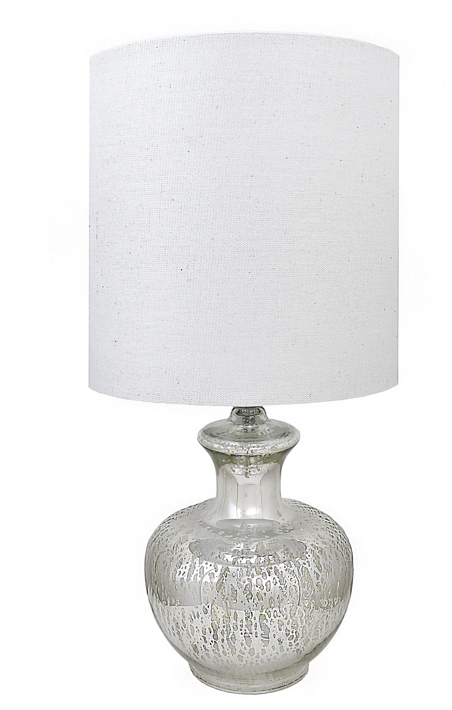 Lotus Silver Glass Table Lamp