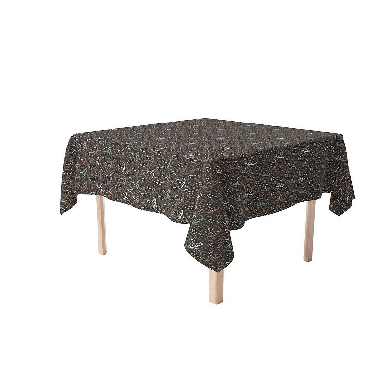 Square Tablecloth， 100% Polyester， 70x70， Deer in Trees