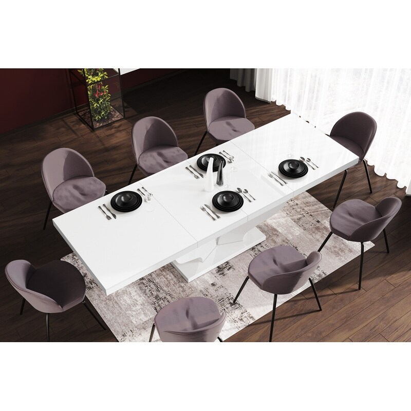 Strick   Bolton Britell Black/ White Extendable Dining Table