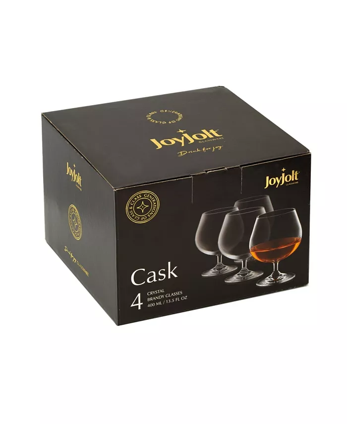 JoyJolt Cask Brandy Glass Set of 4