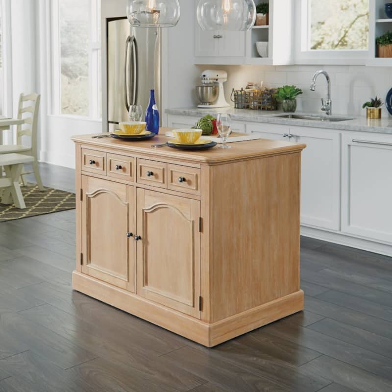 Homestyles Cambridge Kitchen Island And Two Counter Stools