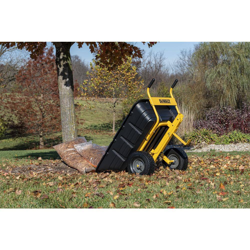 DW 800lb10 Cu. Ft. SwivelDump Cart - Convertible to TowWheelbarrow DXTB0573