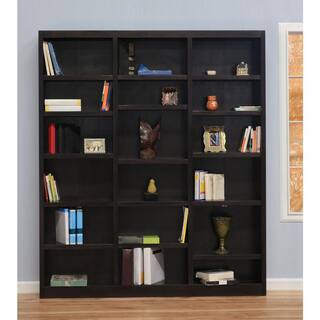 Concepts In Wood 84 in. Espresso Wood 18-shelf Standard Bookcase with Adjustable Shelves MI7284-E