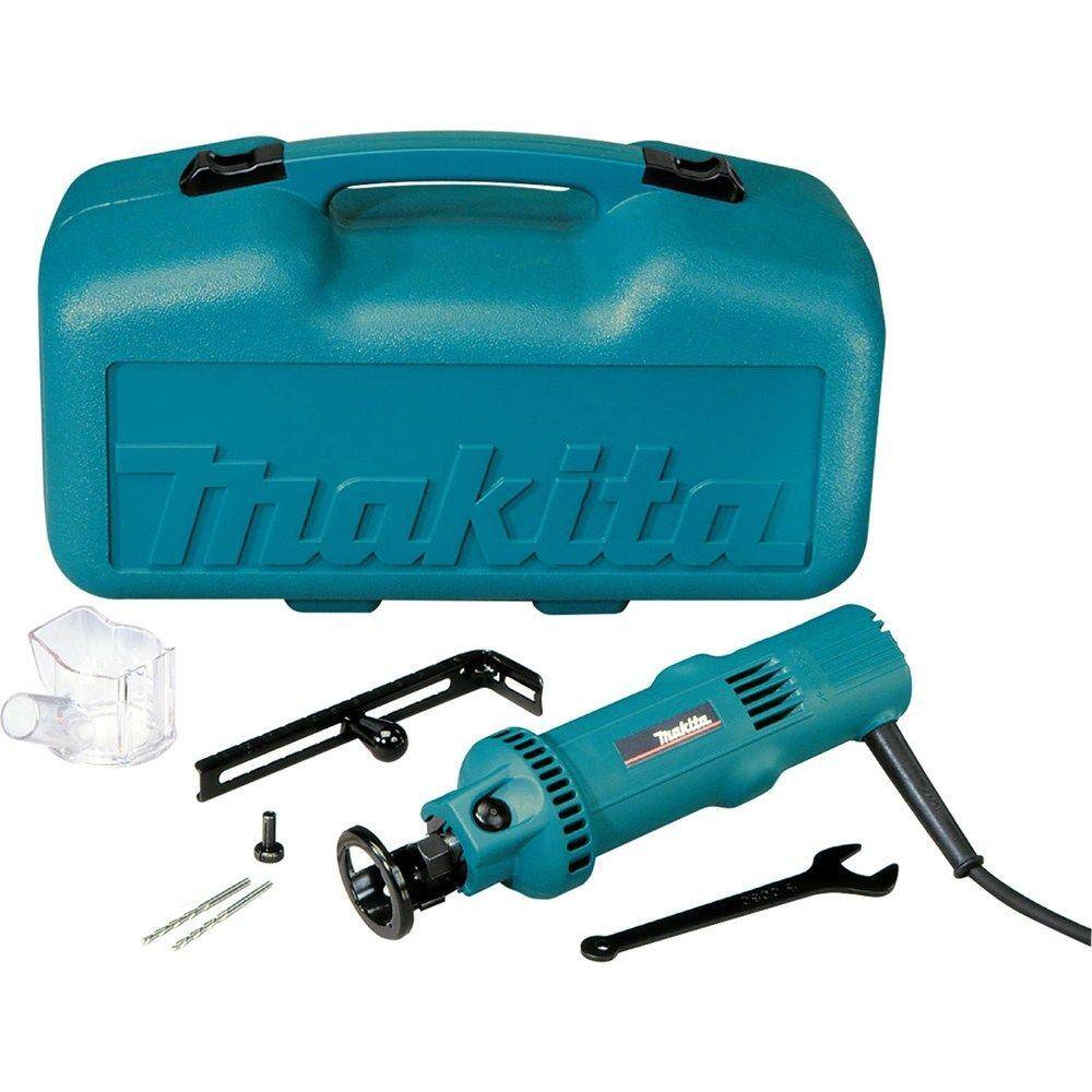 Makita 5 Amp Drywall Cut-Out Tool Kit with Circular Guide Vacuum Dust Collection Cover Case 3706K