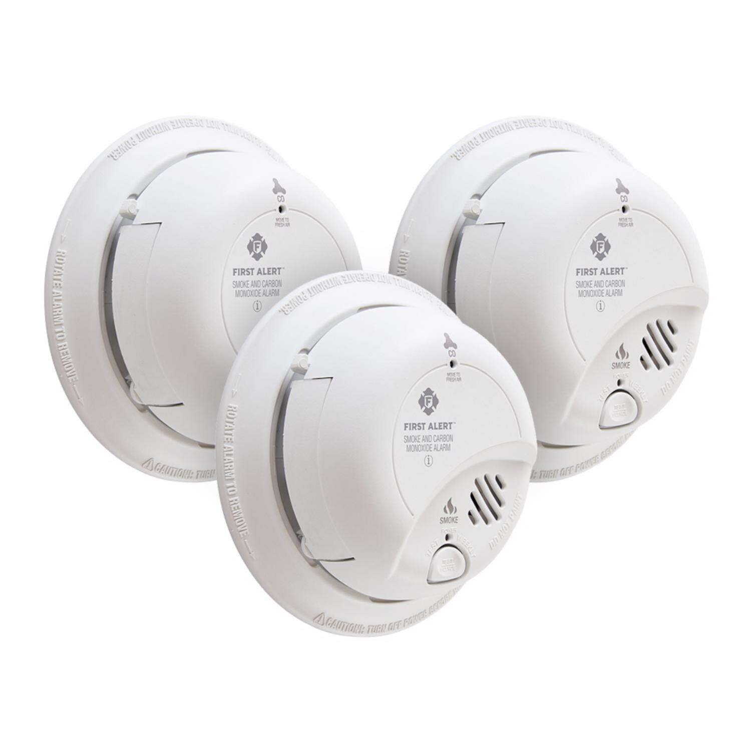 BRK Hard-Wired w/Battery Back-up Electrochemical/Ionization Smoke and Carbon Monoxide Detector