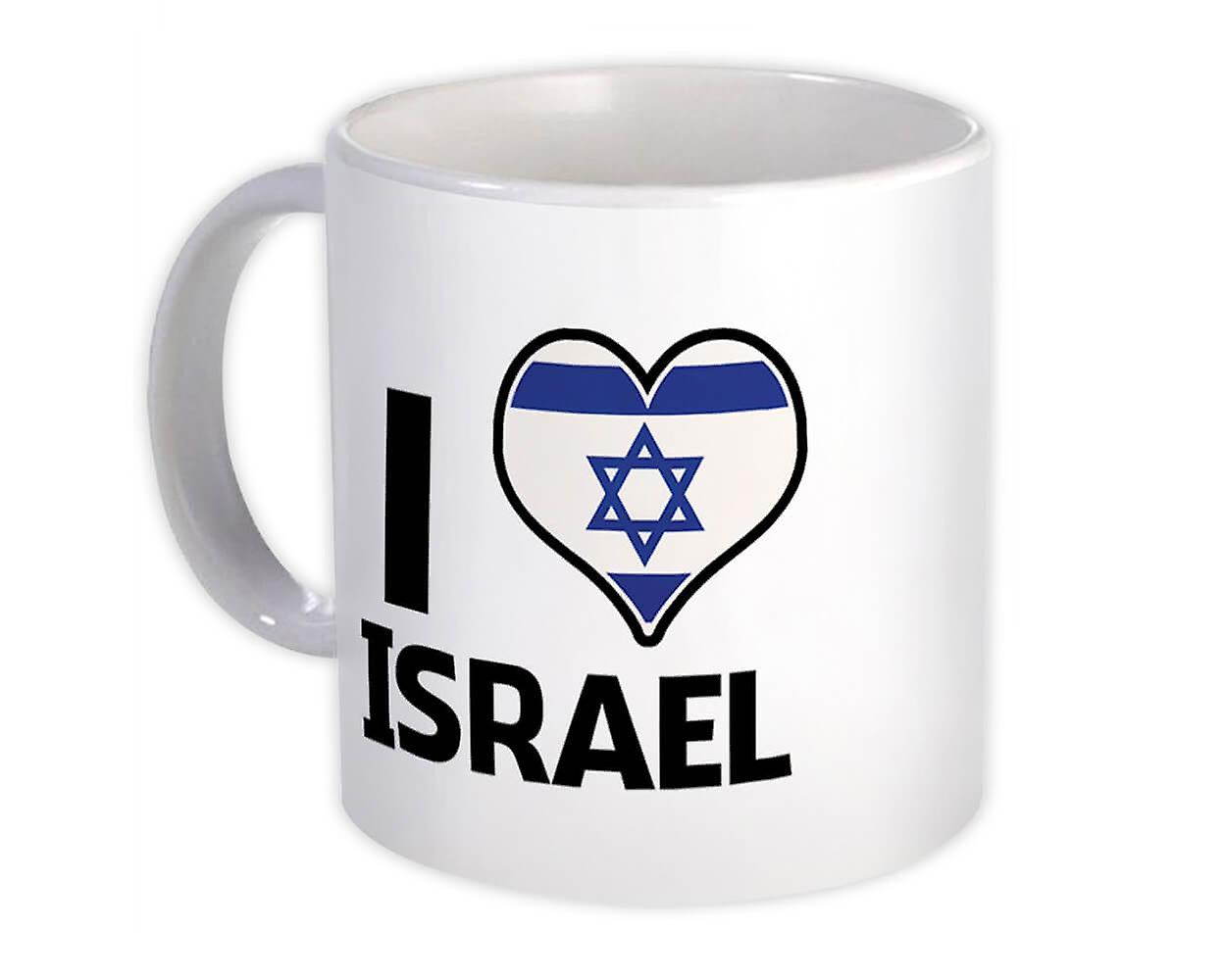 Gift Mug: I Love Israel Flag