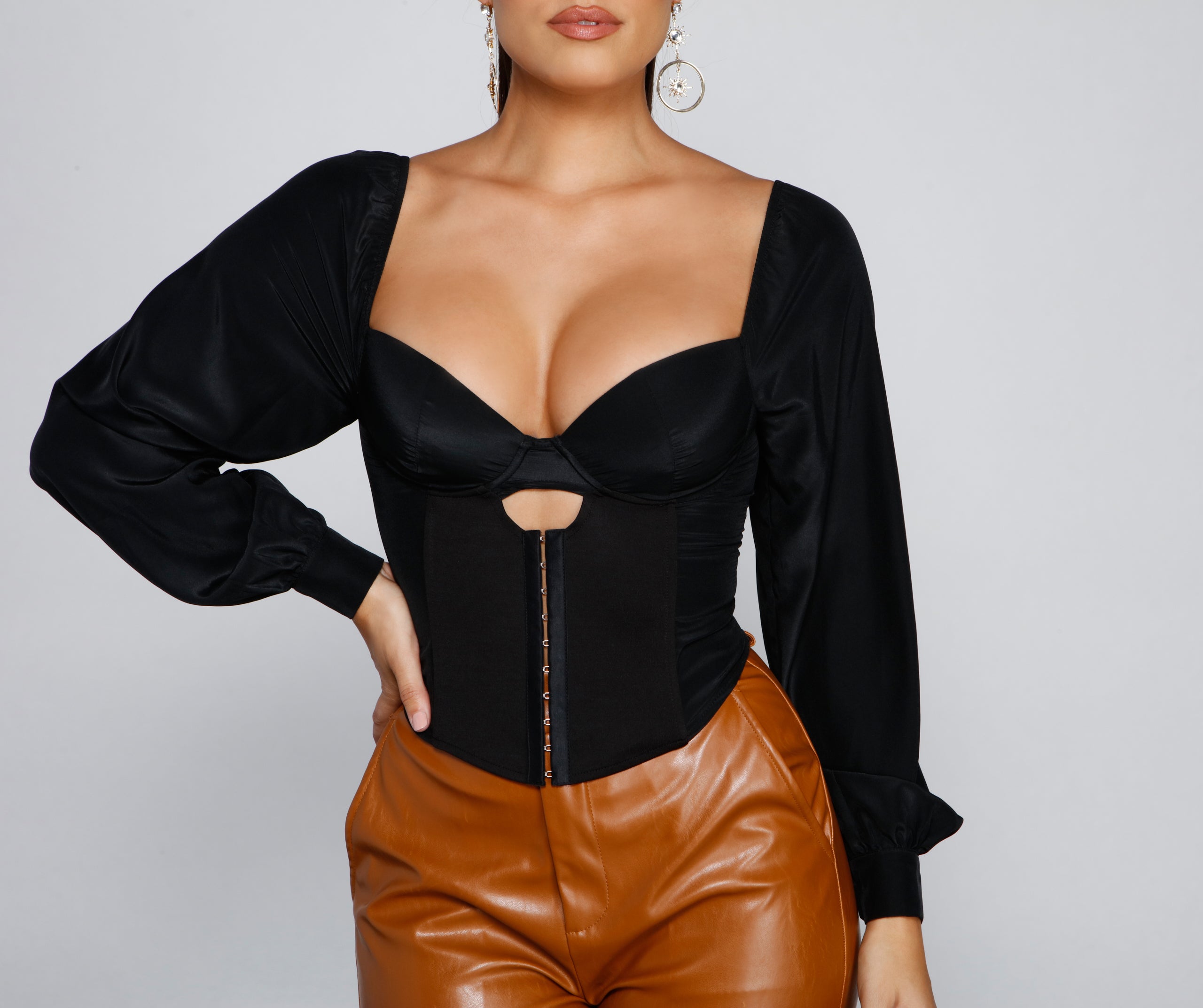 Night-Out Chic Corset Crop Top