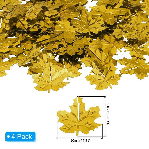 Artificial Maple Leaves 4 Pack Fall Fake Leaves Faux Leaf，Style 1