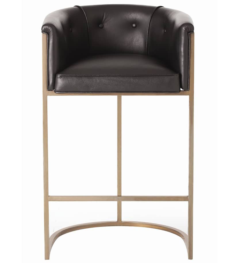 Arteriors Calvin Black Bar Stool