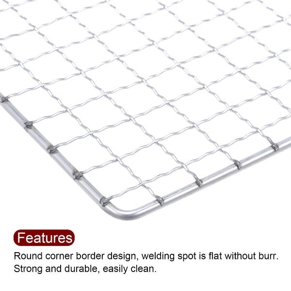 2pcs Square BBQ Grill Net 17.3