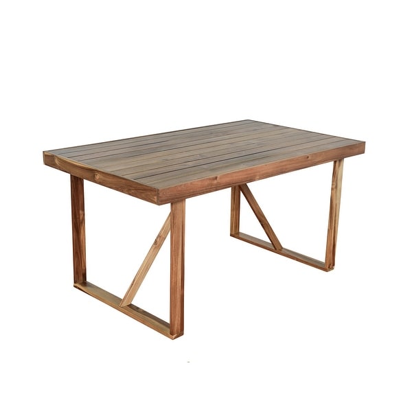 Multiscene Application Highquality Acacia Wood Outdoor Table and Chair Set，Suitable for Patio，Balcony，Backyard，Natural