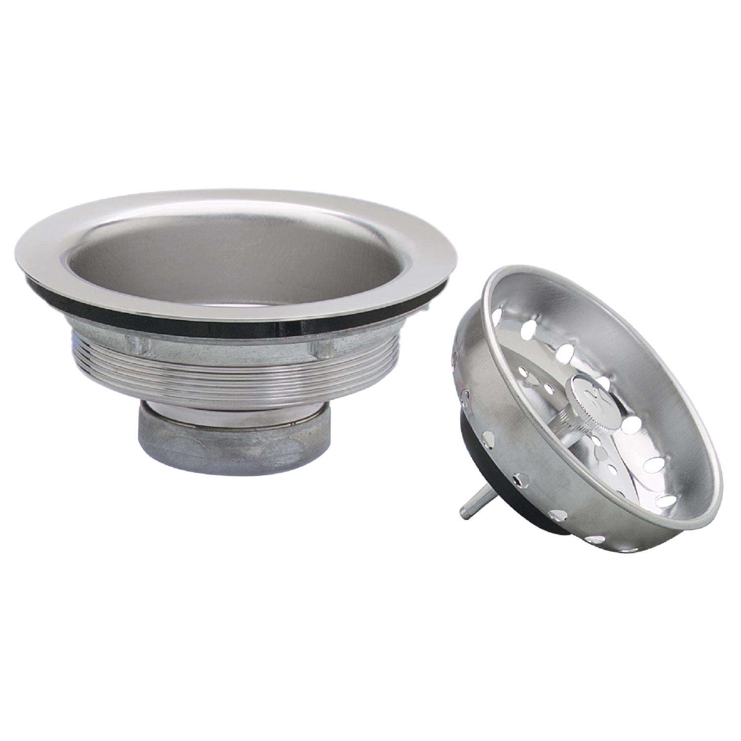 Keeney 3 1/2 in. Chrome Stainless Steel Sink Strainer