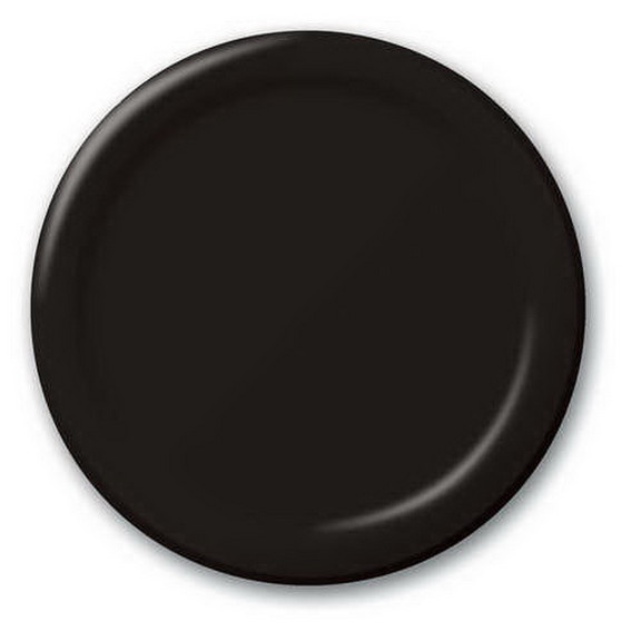 Creative Converting 47134B Black Velvet Dinner Pla...