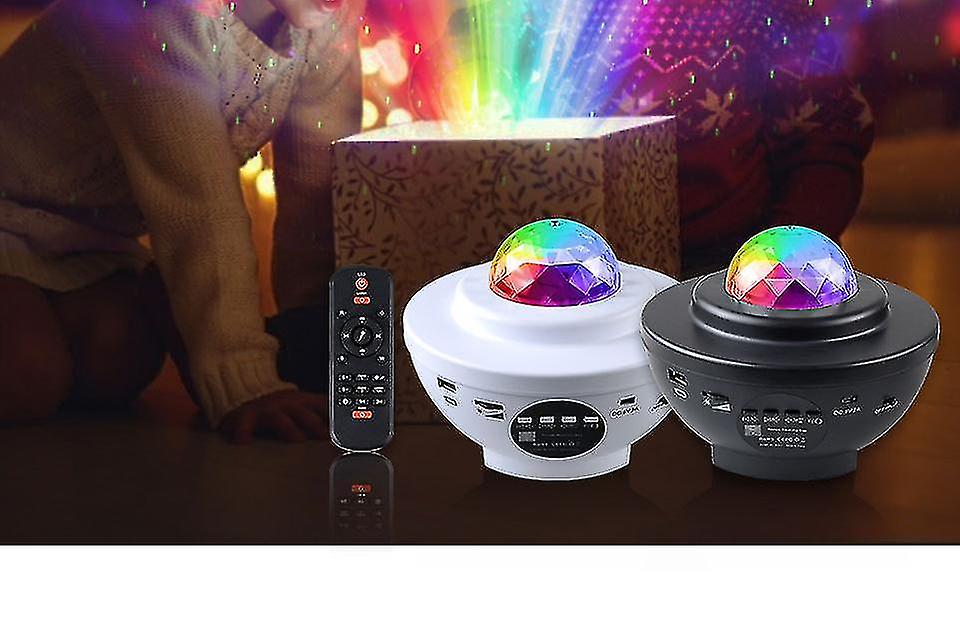 Led Projector Light Ocean Wave Sky Night Light With Remote Control 360rotating