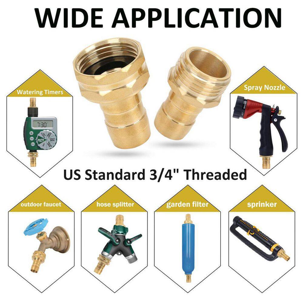 Dyiom Mender Female and Male Hose Connector for 58 in. and 34 in. Hose (4-Set) B0878CVJQX