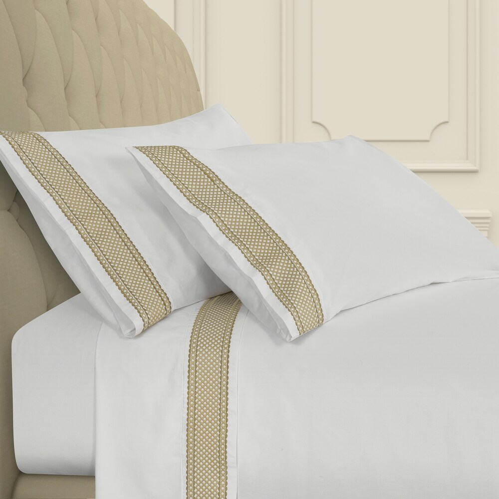 J. Queen New York Monarch Embroidered Sheet Set