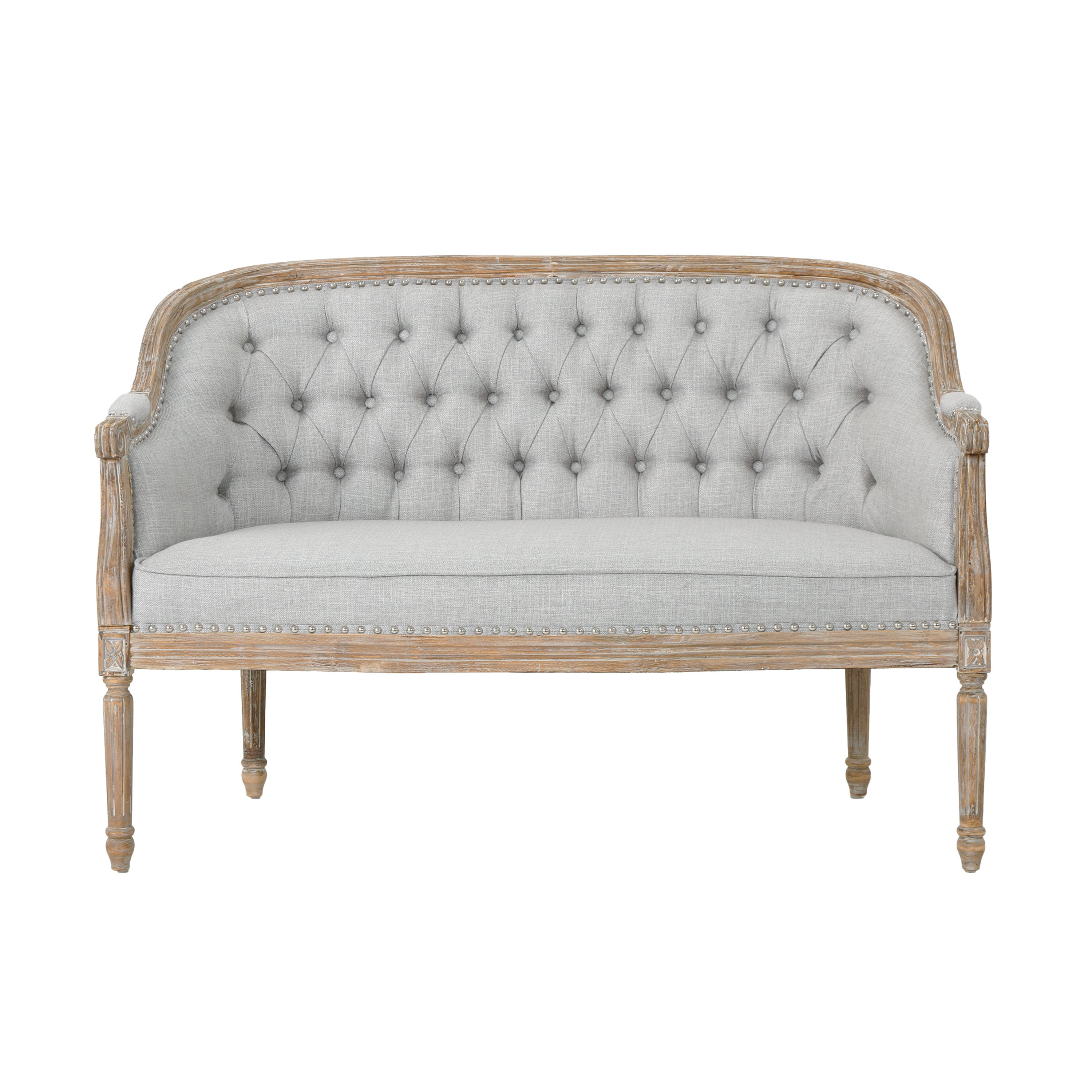 Megan Traditional Tufted Upholstered Loveseat