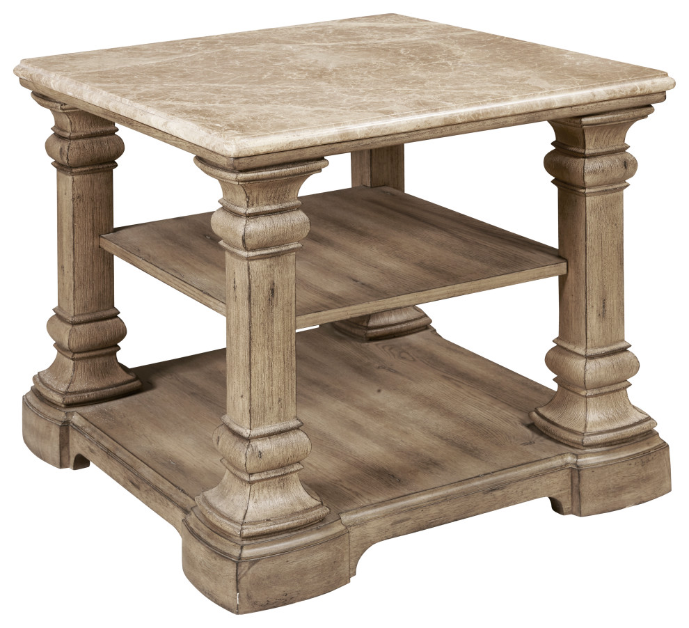 Garrison Cove Stone Top End Table   Traditional   Side Tables And End Tables   by Pulaski Furniture  Houzz