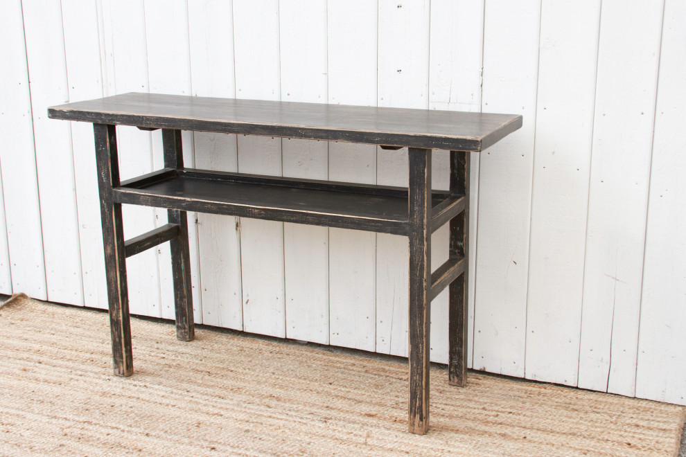 Primitive Chinese Black Console Table   Scandinavian   Console Tables   by De cor  Houzz