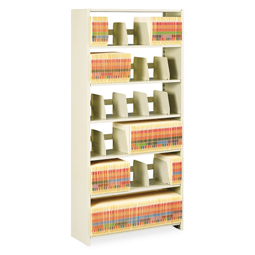 Tennsco Snap-Together Steel Six-Shelf Closed Starter Set， 36w x 12d x 76h， Sand (1276PCSD)