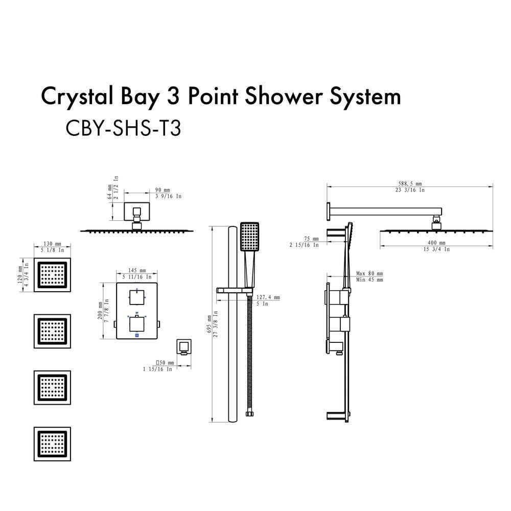 ZLINE Kitchen and Bath ZLINE Crystal Bay 15.8