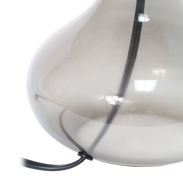 Glass Raindrop Table Lamp With Fabric Shade Simple Designs