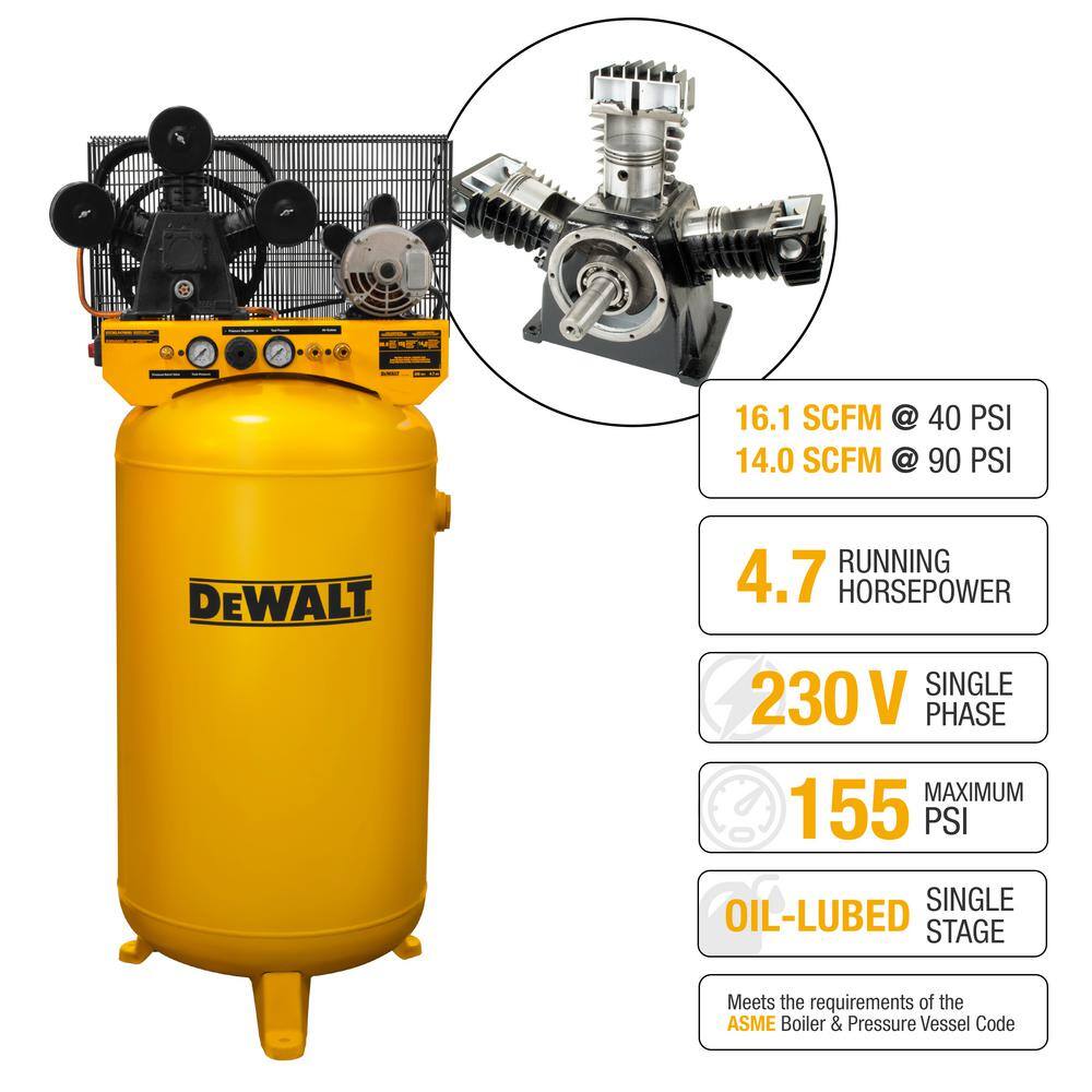 DW 80 Gal. Vertical Stationary Electric Air Compressor DXCMLA4708065