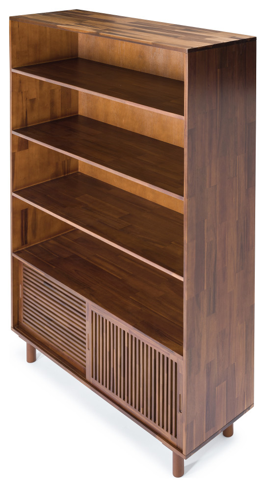 Mosaic Bookcase with Cabinet   Midcentury   Bookcases   by LIEVO  Houzz