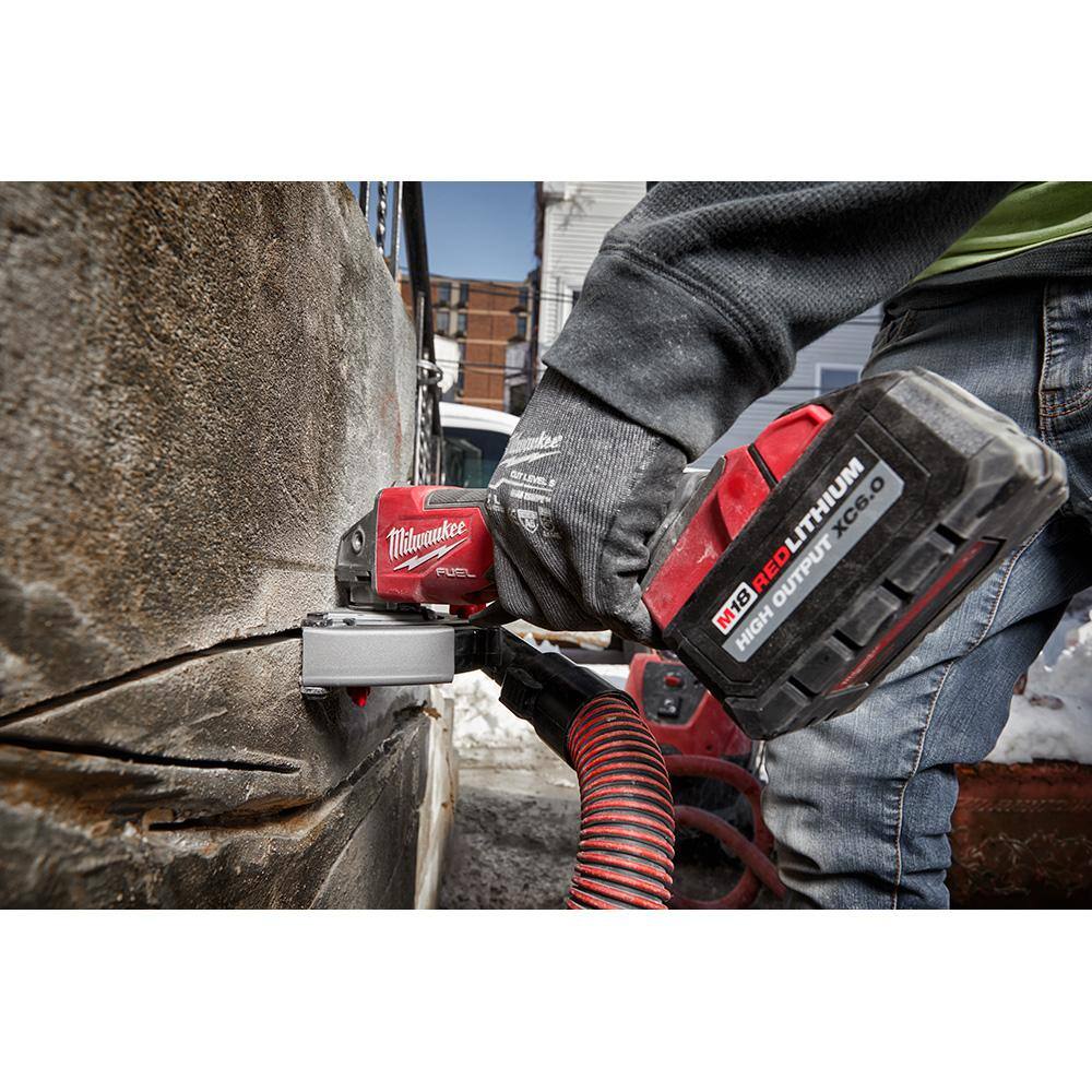 MW M18 FUEL 18-Volt Lithium-Ion Brushless Cordless 4-12 in.5 in. Grinder with Paddle Switch with 8.0 Ah Starter Kit 2880-20-48-59-1880