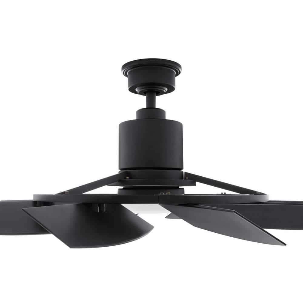 Home Decorators Collection Stonemill 36 in LED Outdoor Matte Black Ceiling Fan with Light