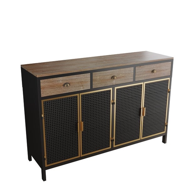 2 Doors Modern Sideboard with 3 Top Drawers