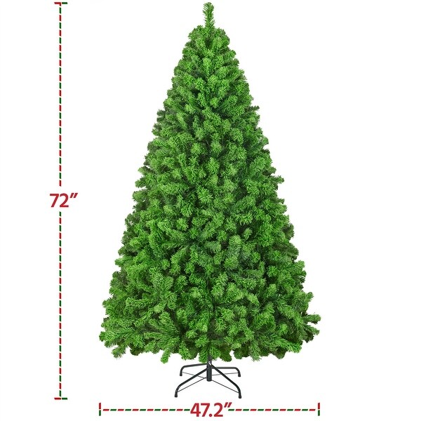 Yaheetech Prelit Flocked Artificial Christmas Tree with Foldable Stand